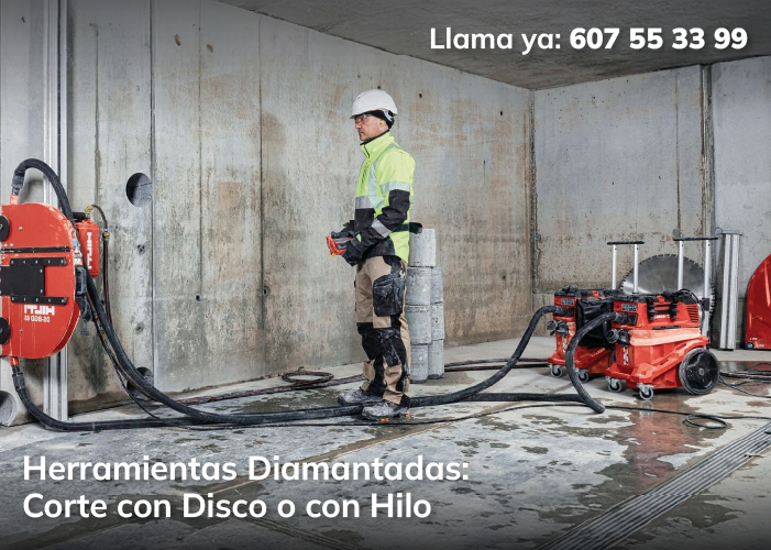 Corte de Hormigón Armado con Disco Diamantado